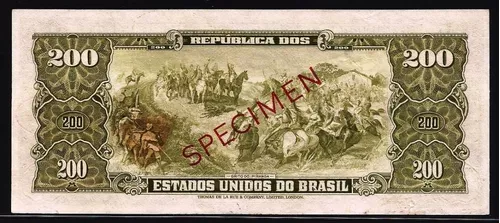 BANCO CENTRAL DO BRASIL 200 DUZENTOS CRUZEIROS UNC! - BB267UXX