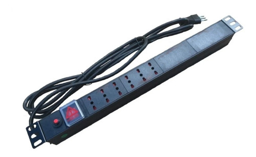 Pdu Rackeable Zapatilla Electrica 6 Enchufes Pos Cable 3 Mts