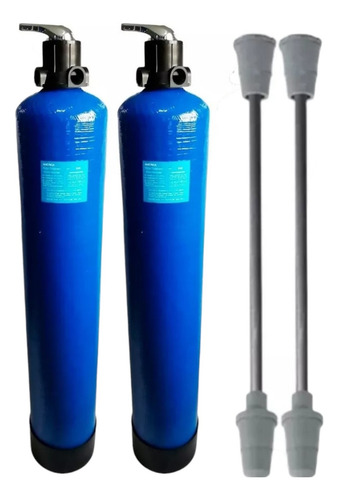 2 Tanques Fibra De Vidrio Para Filtro 10x54 1ft3 Con Válvula