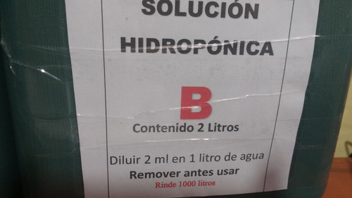 Sales Para Solución Hidroponica A Y B Listas Para Usar