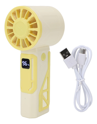 Ventilador Portátil De Mano Amarillo Mini Potente Usb