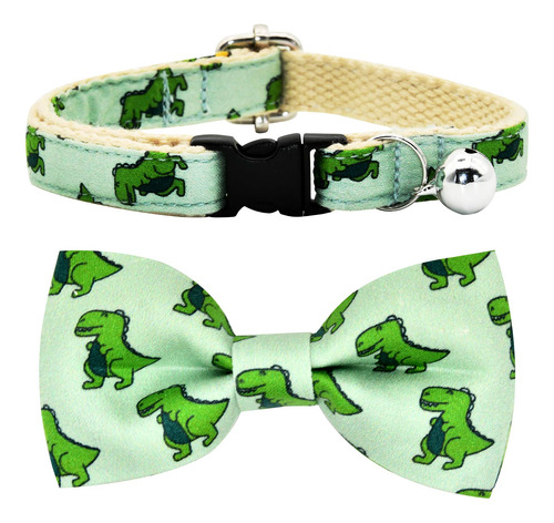 Collar De Dinosaurio Con Diseo De Gato Con Campana, Hebilla