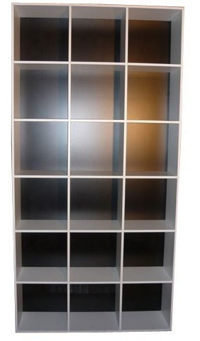 Imagen 1 de 4 de Biblioteca Maxi-organizador En Melamina Blanca 18 Cubos