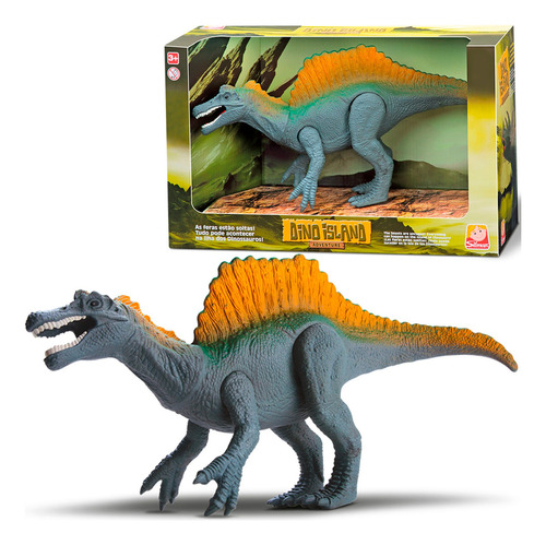 Boneco Dinossauro Articulado Divertido Realista 33cm Silmar