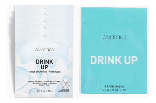 Avatara Drink Up - Mascarillas De Hoja Para La Cara Para Pie