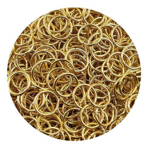 Argola Elo Metal Dourado 10mm 1000pçs 200g Chaveiro