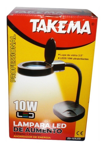 Lámpara Led Con Lupa De Mesa Ajustable Portátil Takema