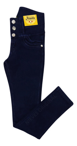 Jeans Peruano Fajero Reductor Con 3 Botones Push Up 