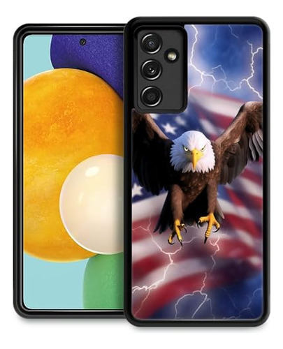Funda Para Galaxy A14 Flying Eagle American Flag Lightning D