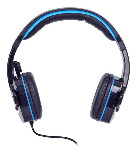 Imagen 2 de 3 de Audífonos gamer Eagle Warrior HS-501 negro y azul
