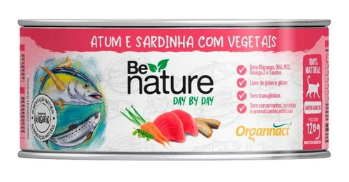 Be Nature Day By Day Gatos Adultos Salmão 120g Organnact