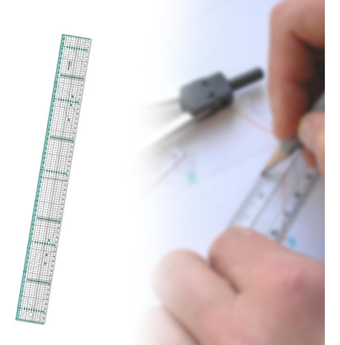 Regla De Sastrería Herramienta De Costura Escalas 60cmx6cm