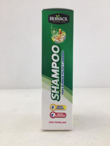 Shampoo Para Piojos Y Liendres Herbacil 120 Ml