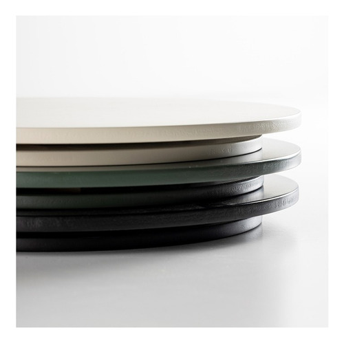 Bandeja Giratoria Mdf Laqueada 32 Cm Color Blanco Tiza
