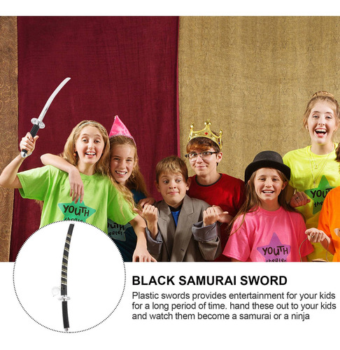 Imagem 8 de 8 de Plástico Japonês Samurai Brinquedo Espada Halloween Vestir-s