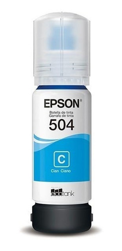 Tinta Cyan Epson Original T504 L4150 L4160 L6161 L6171