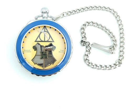 Reloj De Bolsillo Musical Harry Potter M1 Azul Hp