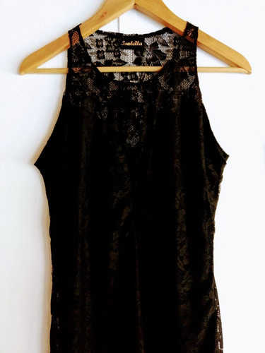 Vestido Encaje Fiesta Largo Con Tajo Super Sexy Talles