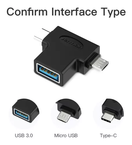 Doble Adaptador Usb 3.0 A Usb Tipo C Y Micro Usb Vention