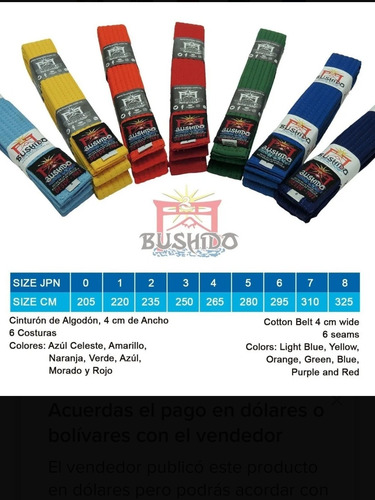 Imagen 2 de 3 de Cintas De Karate Y Artes Marciales
