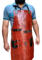 Comprar Delantal De Cuero Genuino Ideal Para Chef Parrillero
