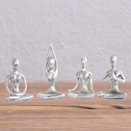 1 Juego Yoga Pose Escultura Meditación Estante Zen