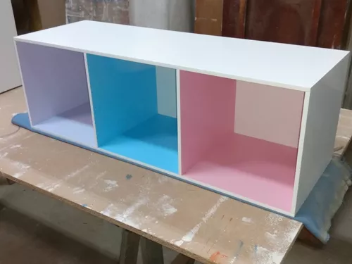 Mueble ORGANIZADOR de Juguetes con BIBLIOTECA - 3 MÓDULOS