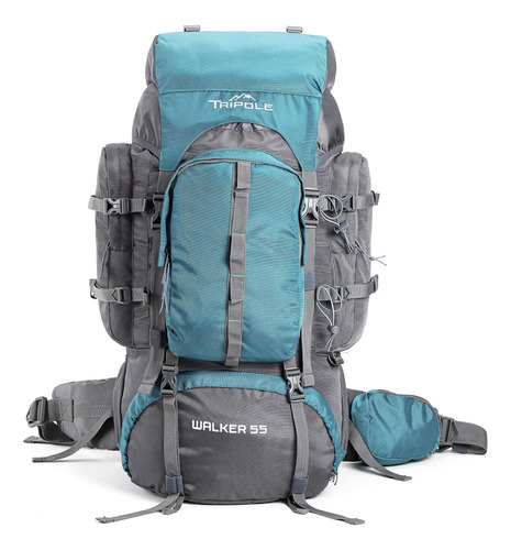 Tripole Walker 55 Litros Trekking Y Mochilero (verde Mar)