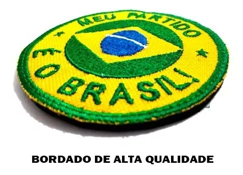 Bandeira Do Brasil Emborrachada 3d Patch Com Velcro - Escorrega o