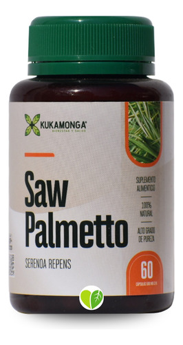 Saw Palmetto 60 Cápsulas De 500 Mg Salud De Próstata