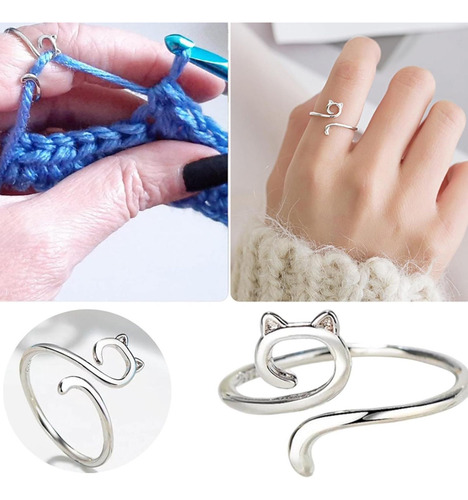 Anillo De Hilo De Ganchillo Para Dedo Anillo De Hilo Geométr