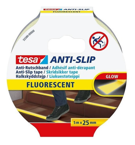 Cinta Antideslizante Fluorescente  25mm X 5m Tesa Tape