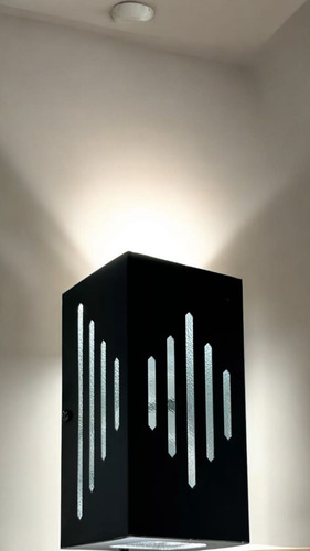 Luz Aplique Pared Con Diseño Bidireccional Negro