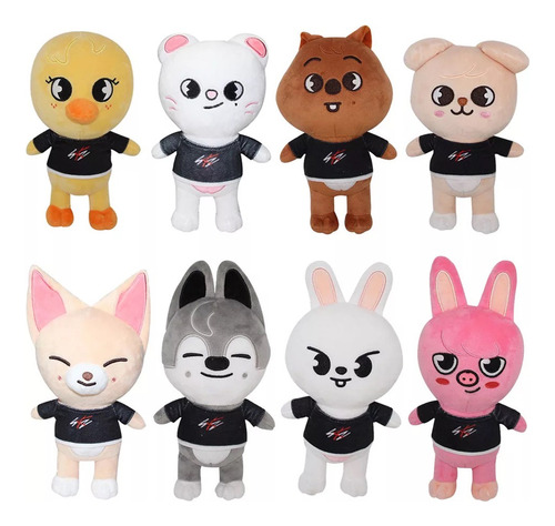 Muñecos De Peluche Skzoo Stray Kids Animales Kpop 8 Pzas