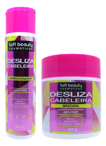 Kit Soft Beauty Desliza Cabeleira Condicionador + Máscara