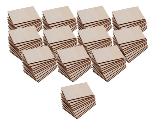 120x Piezas De Madera Rectangulares De Hojas De Madera Para