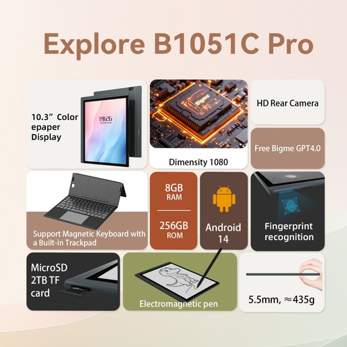 Bigme B1051c Pro Color Eink Ebook Reader Android14 Os