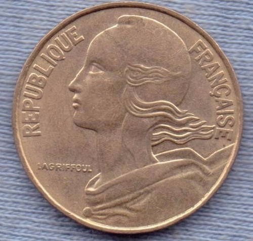 Imagen 2 de 2 de Francia 20 Centimes 1982 * Libertad *