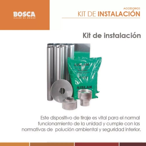 Kit Instalación Chimenea Bosca Kc350 Tubería Envio Gratis