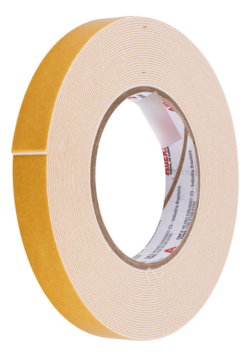 Fita Dupla Face C/ Espuma 19mm 10 Metros Fita Banana - Adere