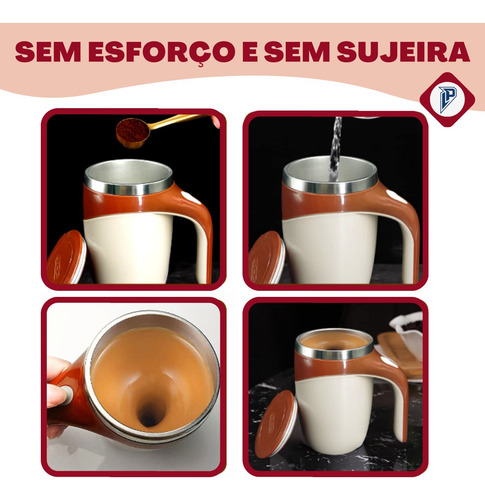 Imagem 6 de 10 de Caneca Magnética Cup Mixer Térmica Copo Automático Portátil