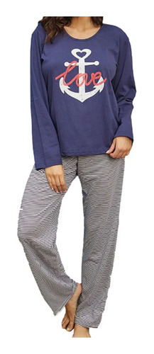 Pijama De Inverno Feminino Travessia Demillus 285021 Algodão