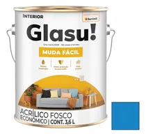 Comprar Látex Glasu! Interior Antihongos Colores - 3,6 Lts Acabado Mate Color Azul Oceano