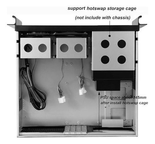 Thundcase 3u Matx Rackmount Server Chassis Micro 2x5.25+5x3.