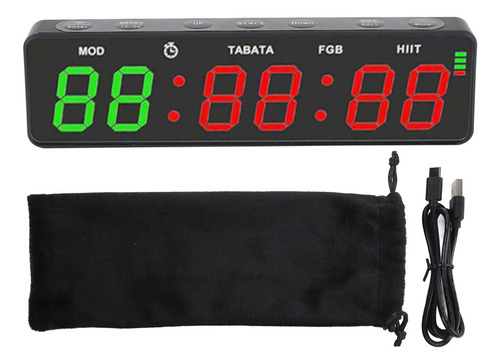 Reloj De Gimnasio Portátil Con Temporizador Digital Y Recarg