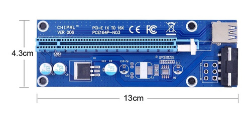 Riser Pci-e 1x A 16x Mineria Ethereum Bitcoin Usb 60cm Pci