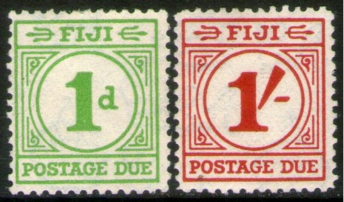 Fidji Is. (fiyi) Serie X 2 Sellos Uso En Impuestos Año 1940 