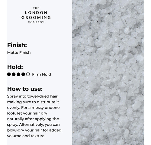 The London Grooming Company Spray De Sal Marina Para Hombre,
