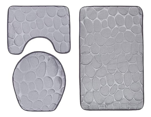 Conjunto De Alfombras De Baño De 3 Piezas De Espuma Viscoelá