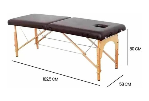 Imagen 2 de 3 de Camilla Plegable Para Masajes / Spa 183x58x80h